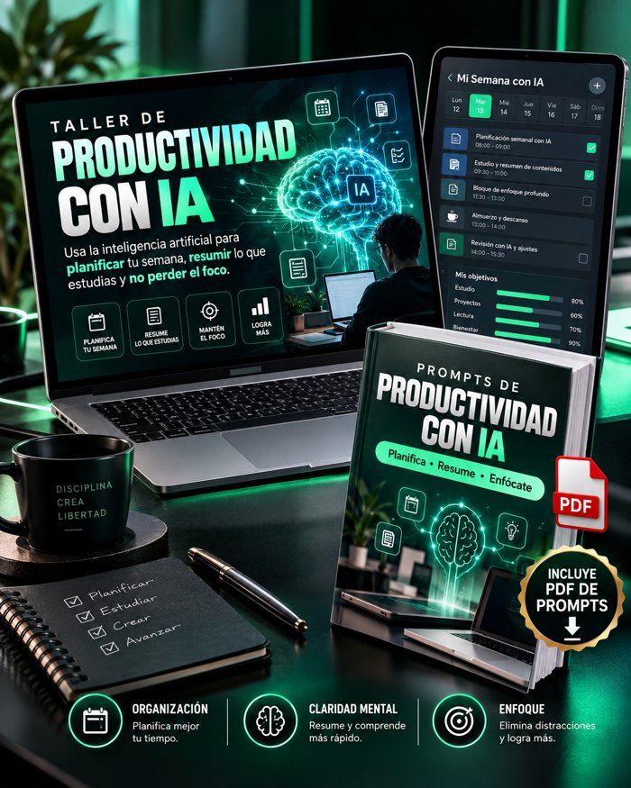 Taller de Productividad con IA y PDF de prompts